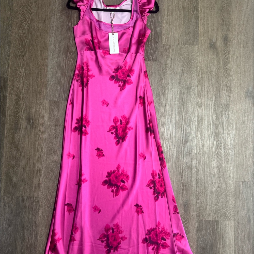NWT LoveShackFancy Elegant Pink Floral Maxi Dress